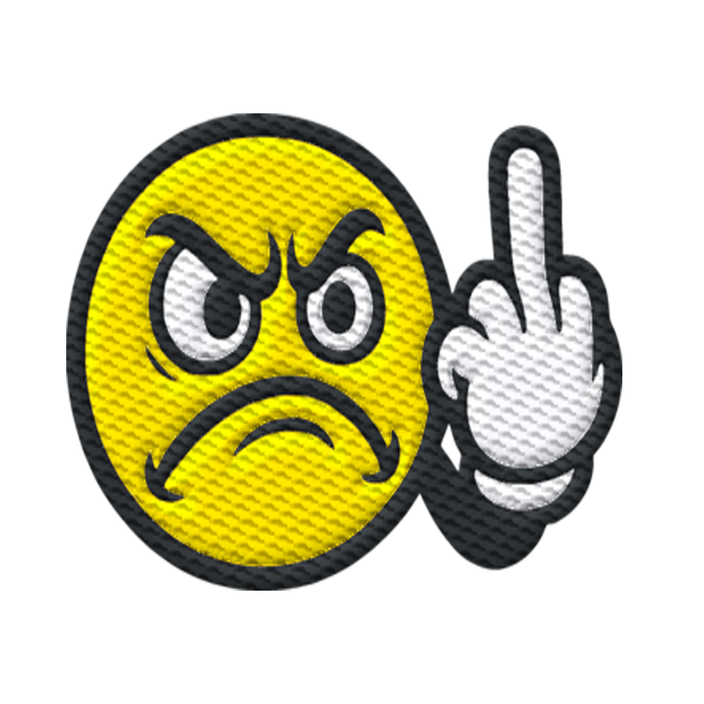 Smiley mit Mittelfinger – Dein stilles „Nope“ mit Gesicht - Organic Shirt (Stick)