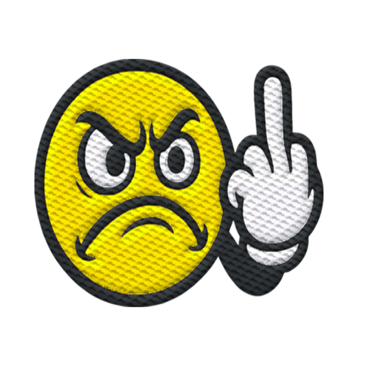 Smiley mit Mittelfinger – Dein stilles „Nope“ mit Gesicht - Organic Hoodie (Stick)