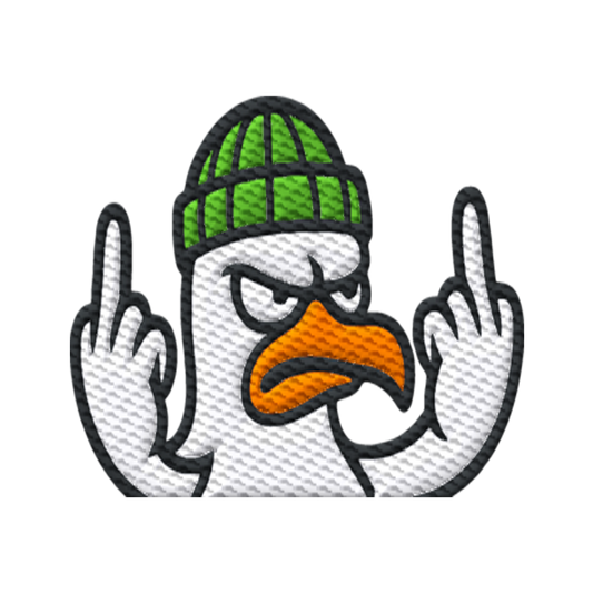 Möwe mit Mittelfinger – Kein Bock, keine Diskussionen - Organic Zipper (Stick)