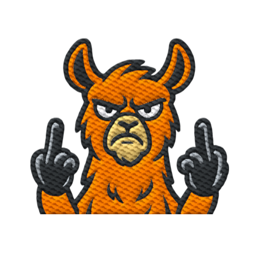 Lama mit Mittelfinger – Das Modeaccessoire für klare Kante und Ruhe - Organic Jogger Shorts (Stick)