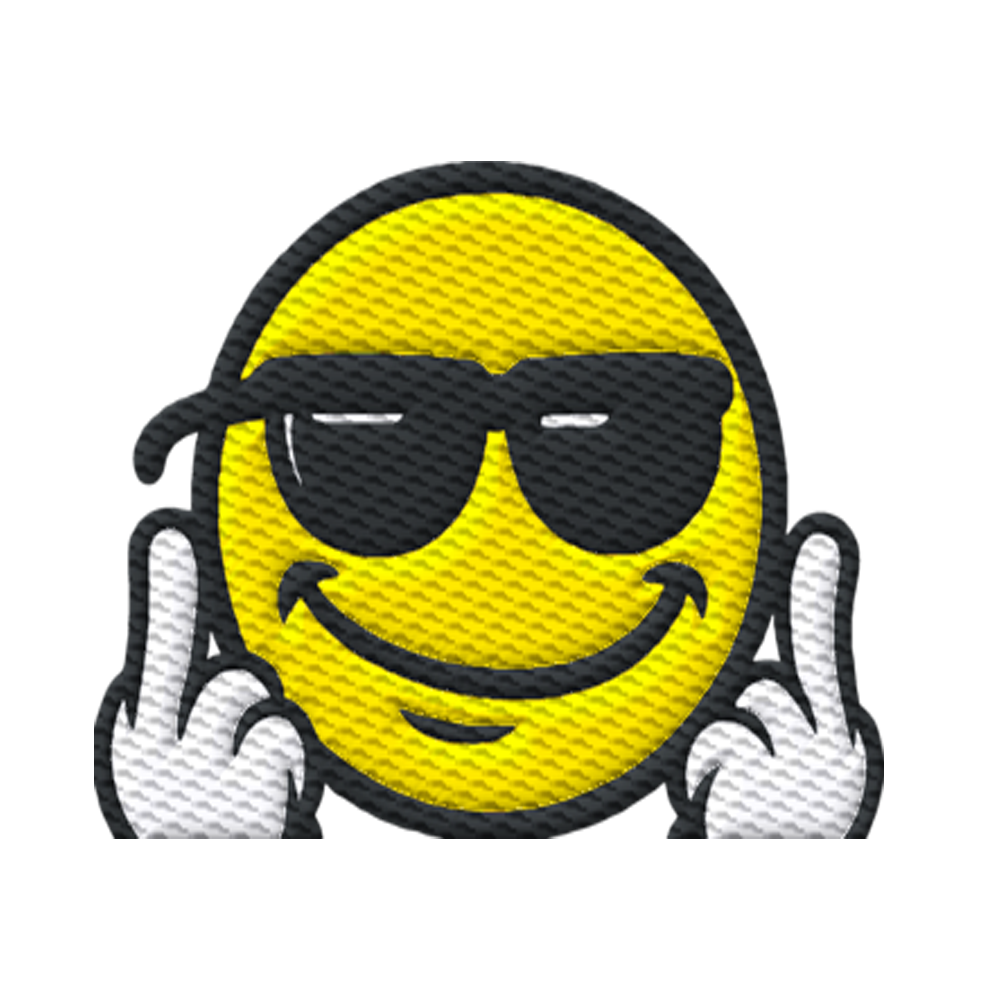 Smiley mit Mittelfinger – Gute Laune. Schlechte Laune. Klar geregelt. - Organic Shirt (Stick)