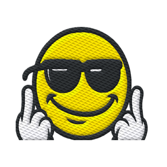 Smiley mit Mittelfinger – Gute Laune. Schlechte Laune. Klar geregelt. - Organic Hoodie (Stick)