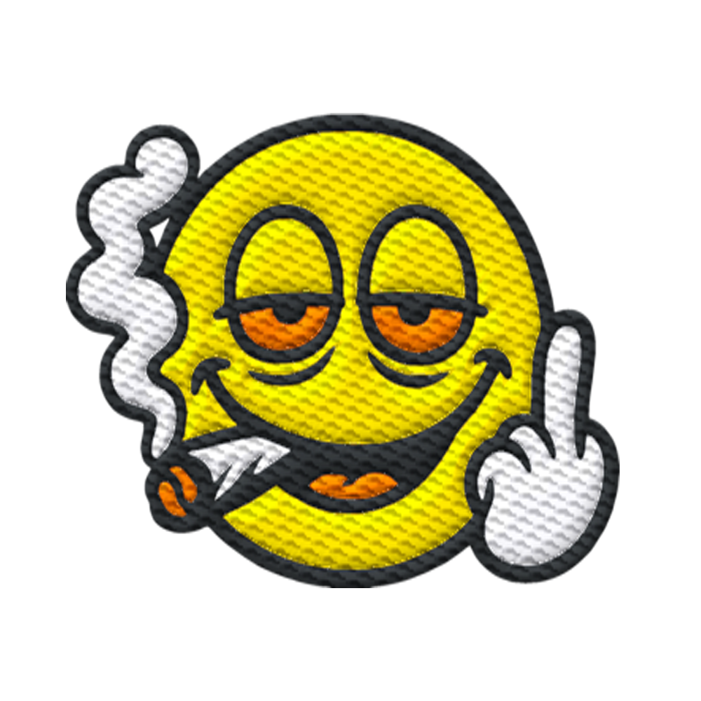 Smiley mit Mittelfinger – Wie ein Joint, nur zum Anziehen - Organic Shirt (Stick)