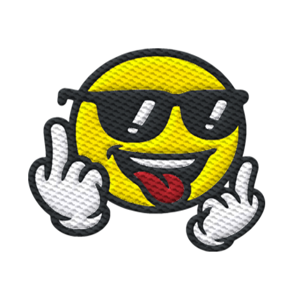 Smiley mit Mittelfinger – Der freundlichste Mittelfinger der Welt - Organic Shirt (Stick)