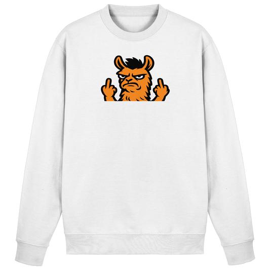 Lama mit Mittelfinger – Dein Mode-Statement gegen soziale Überforderung - Basic Sweatshirt