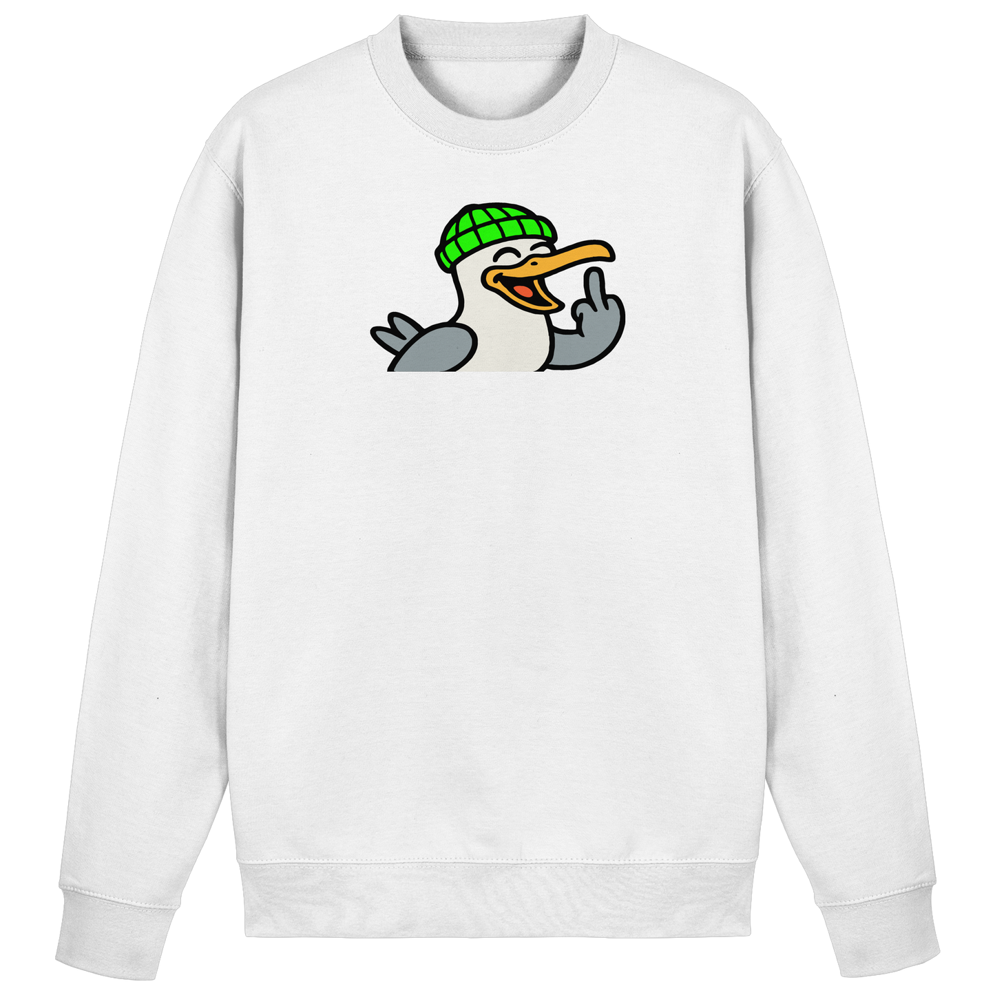 Möwe mit Mittelfinger – Wenn Höflichkeit keine Option mehr ist - Basic Sweatshirt