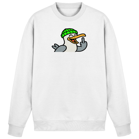 Möwe mit Mittelfinger – Wenn Höflichkeit keine Option mehr ist - Basic Sweatshirt
