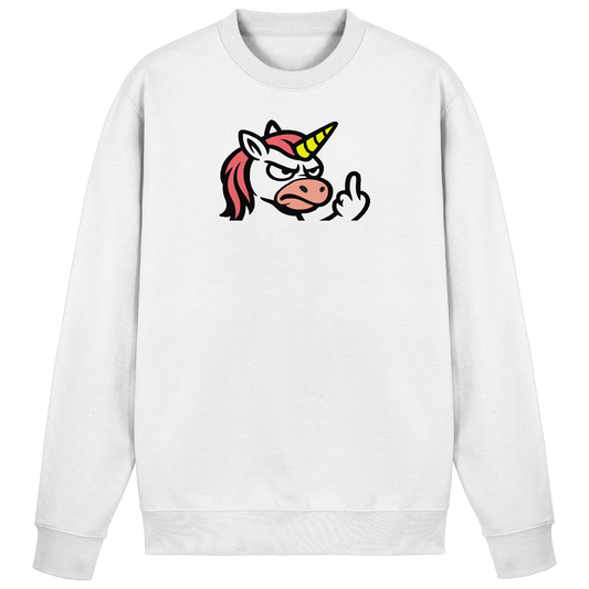 Einhorn mit Mittelfinger – Magie war gestern, jetzt kommt Klartext - Basic Sweatshirt