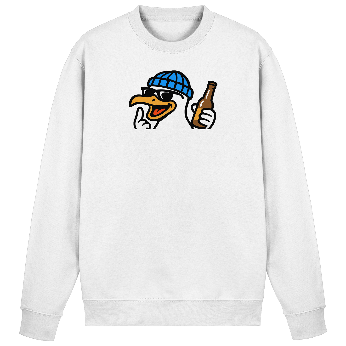 Möwe mit Mittelfinger – Dein nachtaktives Party-Orakel - Basic Sweatshirt