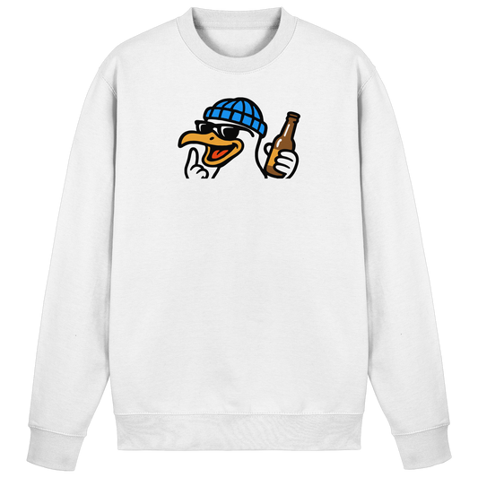 Möwe mit Mittelfinger – Dein nachtaktives Party-Orakel - Basic Sweatshirt