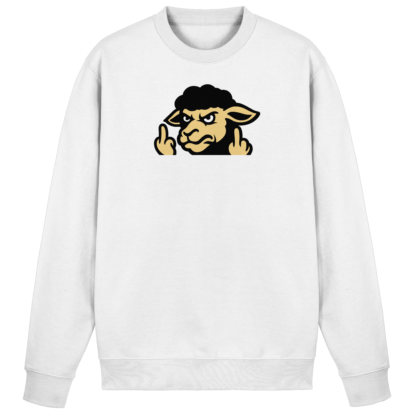 Schwarzes Schaf mit Mittelfinger – Für alle, die nicht dazugehören wollen - Basic Sweatshirt