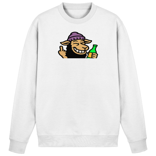 Schaf mit Mittelfinger im Partymodus – Dancefloor? Nur wenn’s brennt - Basic Sweatshirt
