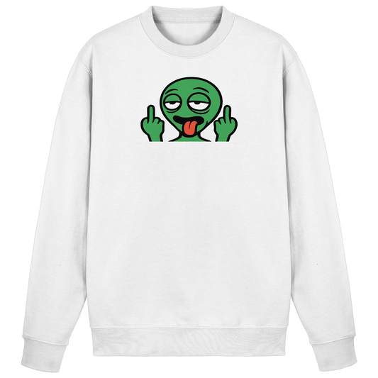 Alien mit Mittelfinger – Ich will nach Hause, aber erst flippe ich euch noch - Basic Sweatshirt