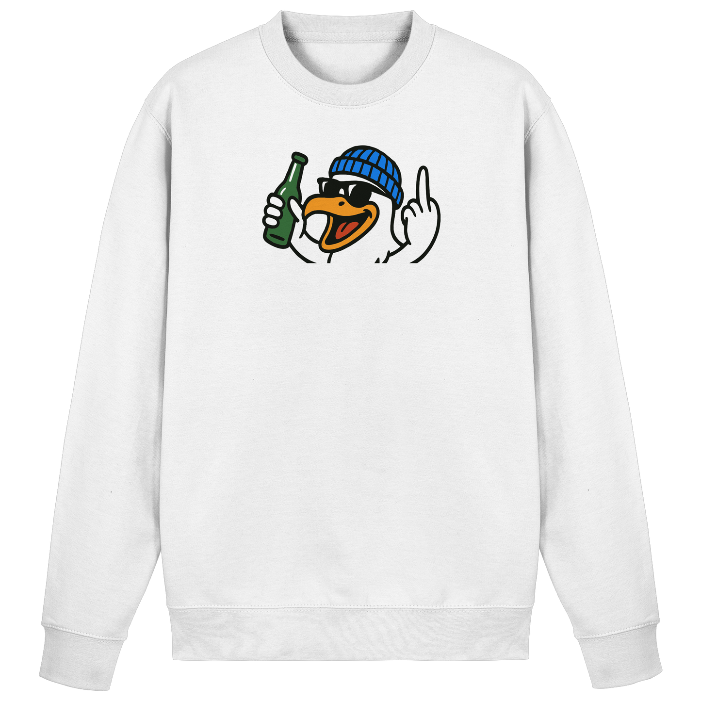 Möwe mit Mittelfinger – Der fliegende Cocktail der Verweigerung - Basic Sweatshirt