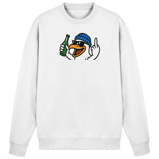 Möwe mit Mittelfinger – Der fliegende Cocktail der Verweigerung - Basic Sweatshirt