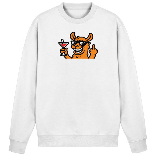 Lama mit Mittelfinger – Partymodus mit Attitüde  - Basic Sweatshirt