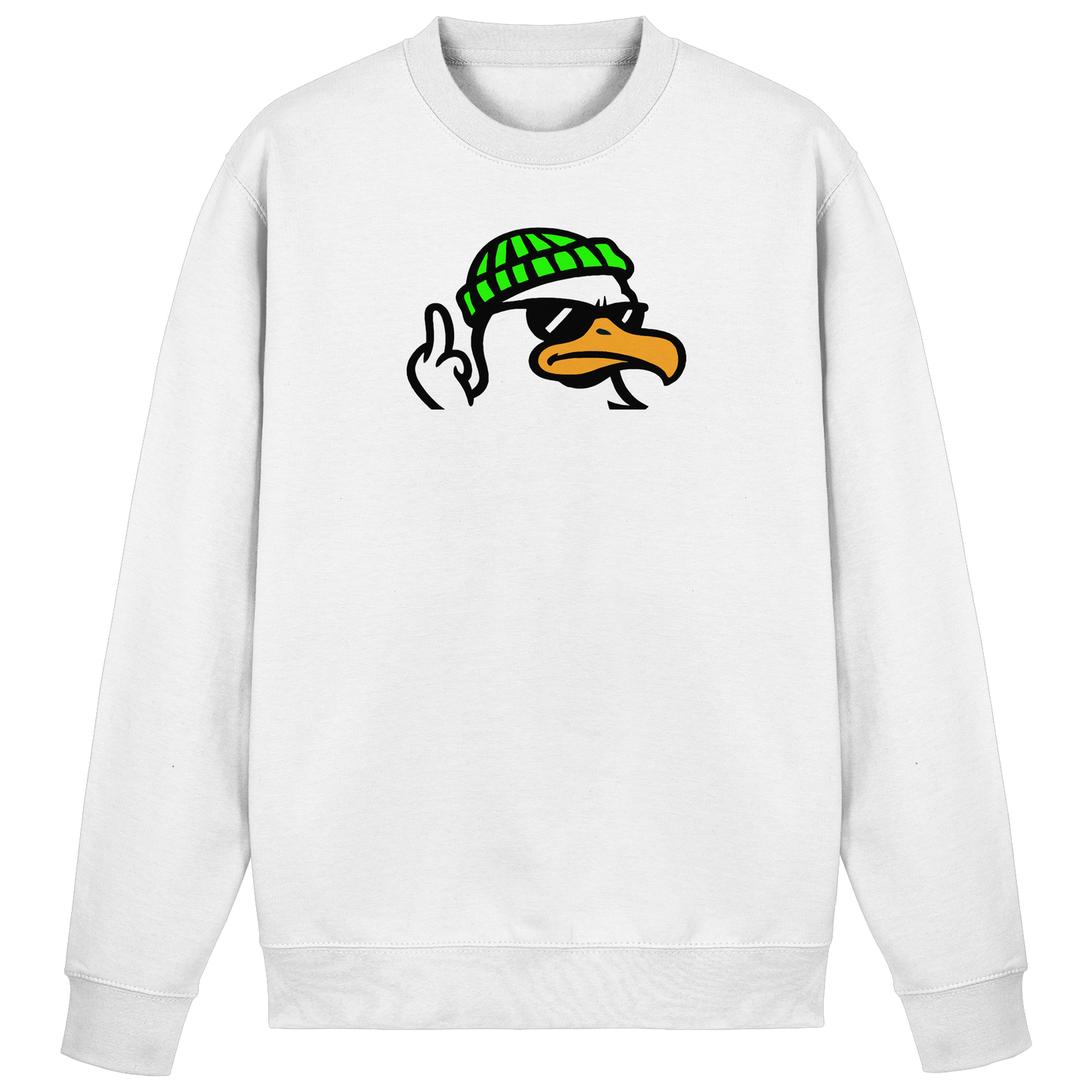 Möwe mit Mittelfinger – Klarstellung in Federform - Basic Sweatshirt
