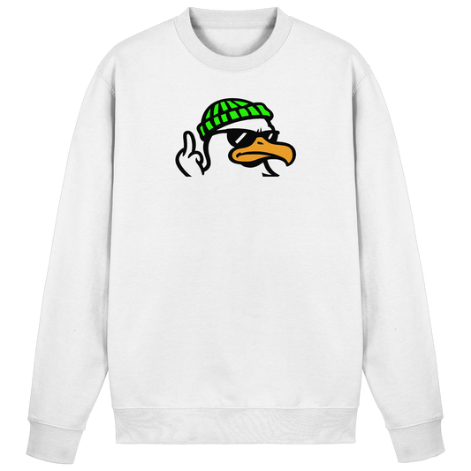 Möwe mit Mittelfinger – Klarstellung in Federform - Basic Sweatshirt