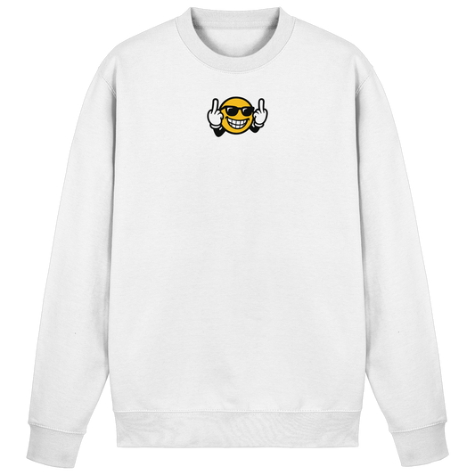 Smiley mit Mittelfinger – Nett lächeln. Weitergehen. - Basic Sweatshirt