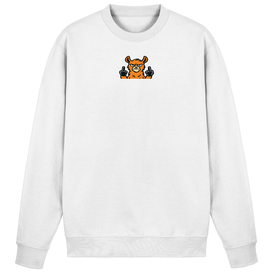 Lama mit Mittelfinger – Das Modeaccessoire für klare Kante und Ruhe - Basic Sweatshirt