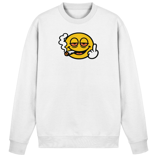Smiley mit Mittelfinger – Wie ein Joint, nur zum Anziehen - Basic Sweatshirt