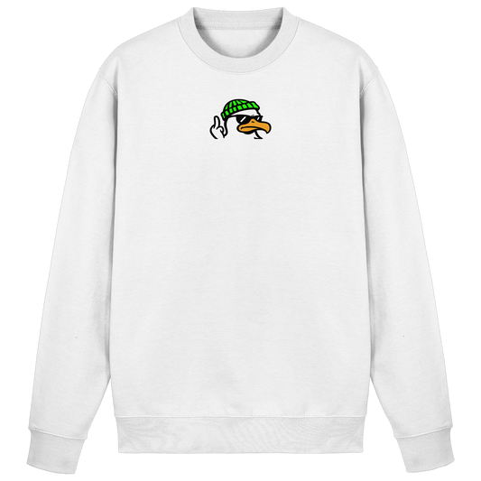 Möwe mit Mittelfinger – Klarstellung in Federform - Basic Sweatshirt