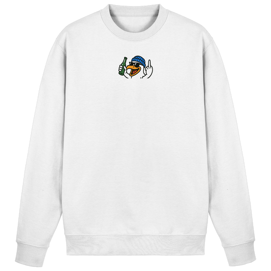 Möwe mit Mittelfinger – Der fliegende Cocktail der Verweigerung - Basic Sweatshirt