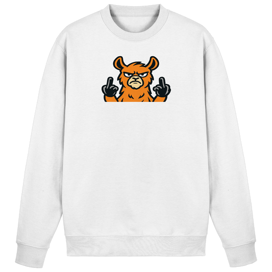 Lama mit Mittelfinger – Das Modeaccessoire für klare Kante und Ruhe - Basic Sweatshirt