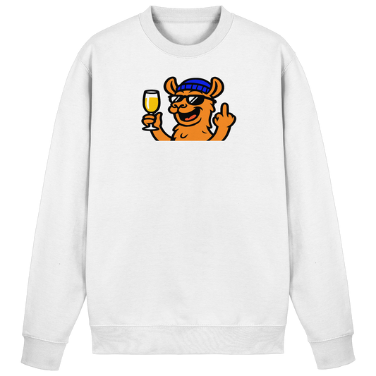Lama mit Mittelfinger – Der ultimative Stoppschild für Laberer - Basic Sweatshirt