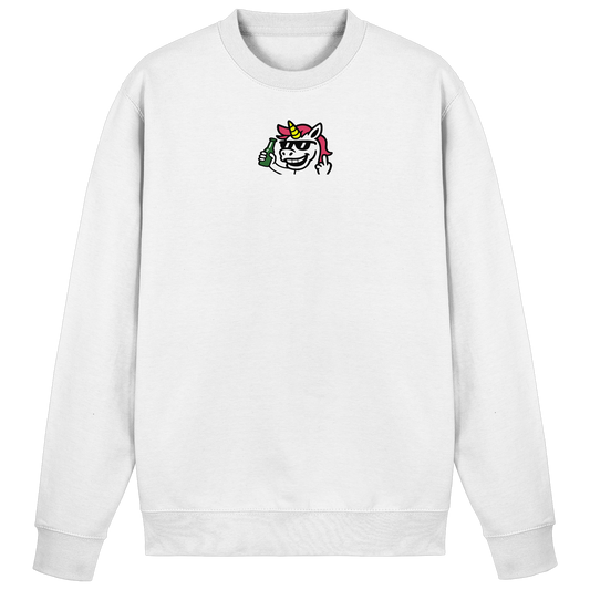 Einhorn mit Mittelfinger – Im Partymodus scheißt’s auf Glitzerregeln - Basic Sweatshirt