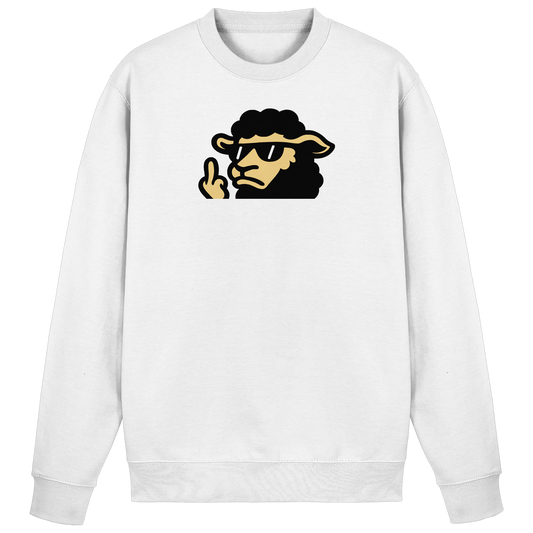 Schwarzes Schaf mit Mittelfinger – Lieber auffallen als mitlaufen - Basic Sweatshirt