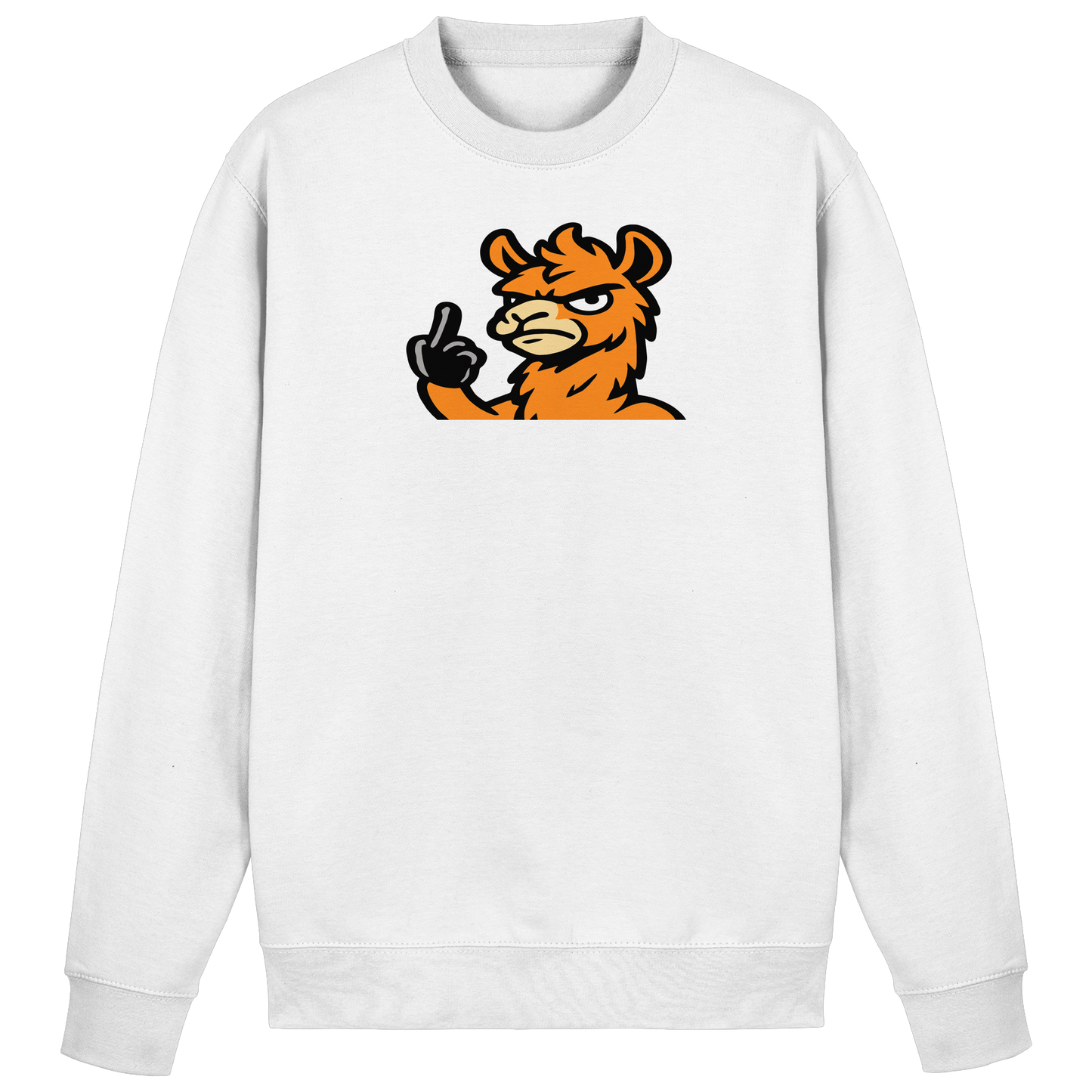 Lama mit Mittelfinger – Meditation auf Abwehrmodus - Basic Sweatshirt
