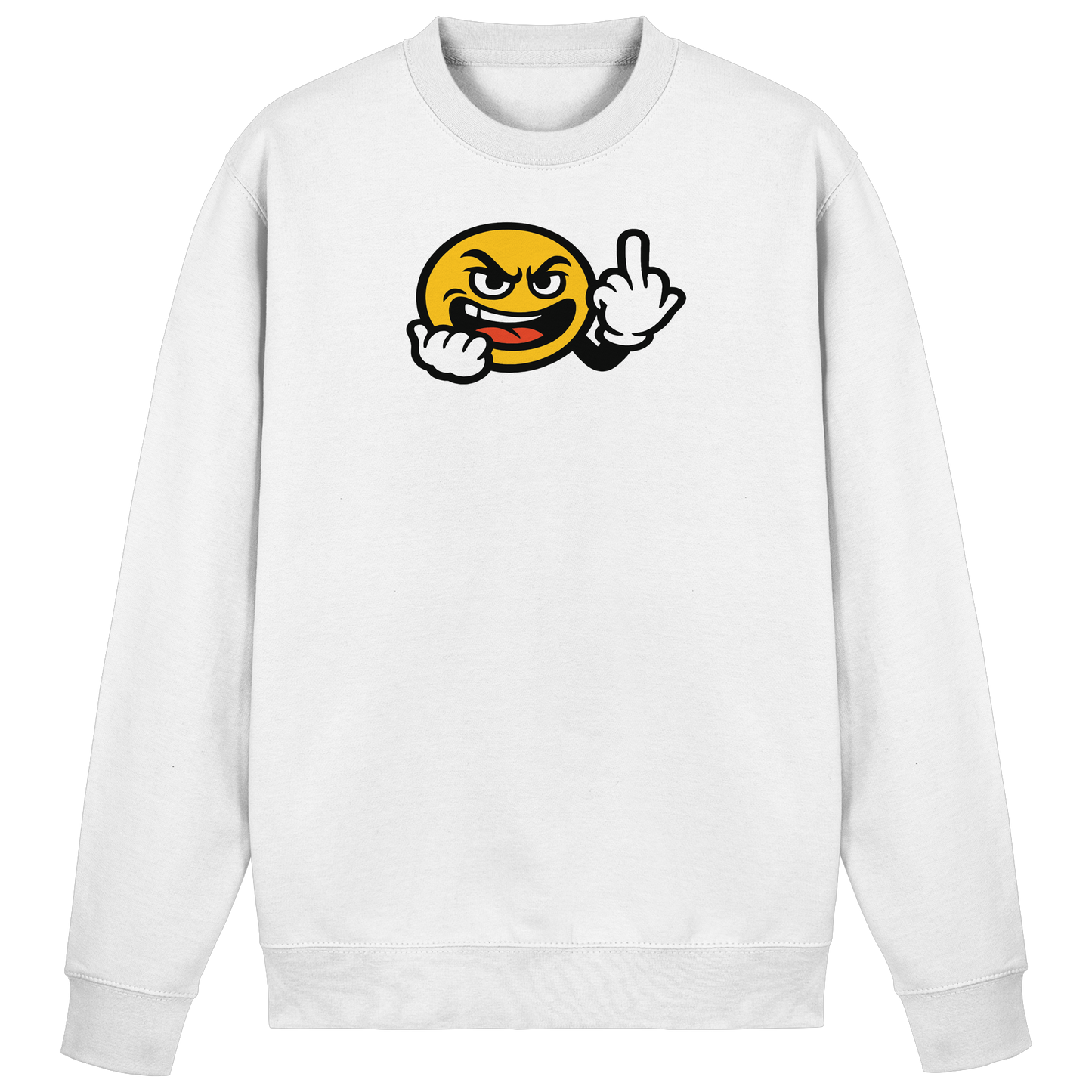 Smiley mit Mittelfinger – Gute Laune. Schlechte Laune. Klar geregelt. - Basic Sweatshirt