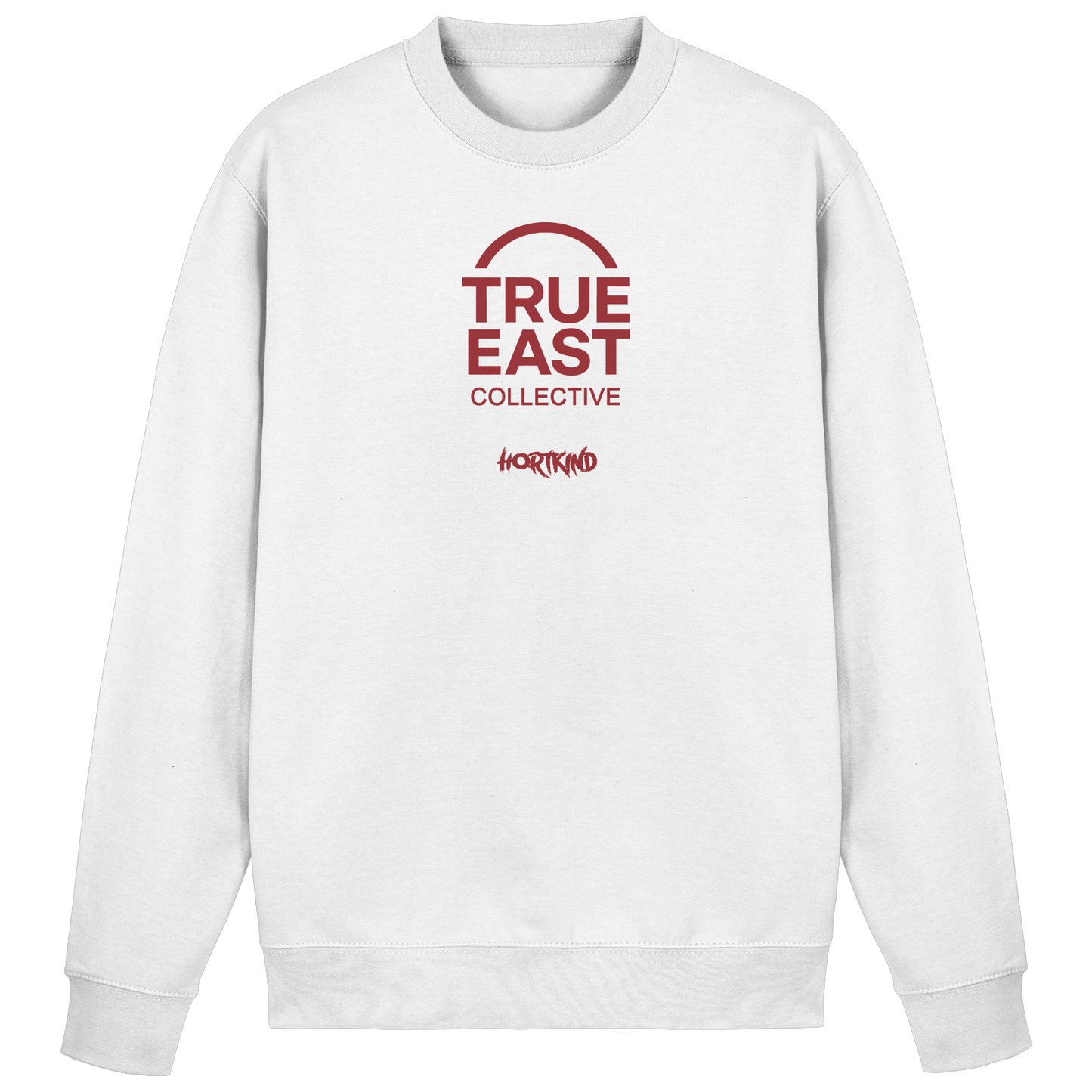 Hortkind &True East Logo – Aufgewachsen zwischen Pausenhof und Plattenbau - Basic Sweatshirt