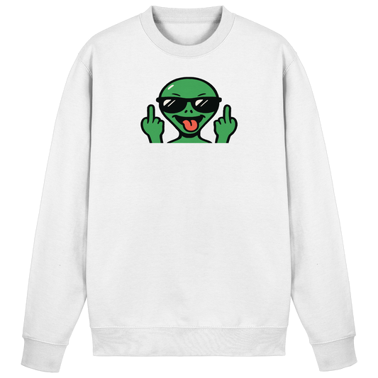 Alien mit Mittelfinger – Grüße vom Planeten Genervt - Basic Sweatshirt