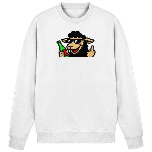 Schaf mit Mittelfinger im Partymodus – Zu viel Konfetti, zu wenig Geduld - Basic Sweatshirt