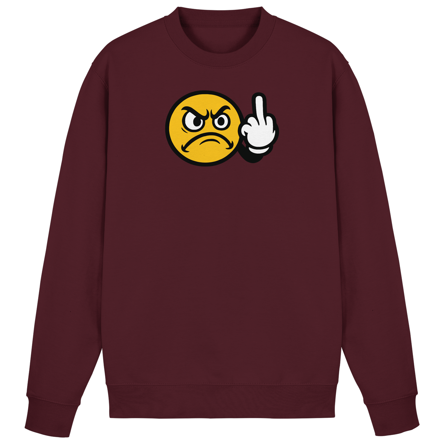 Smiley mit Mittelfinger – Dein stilles „Nope“ mit Gesicht - Basic Sweatshirt