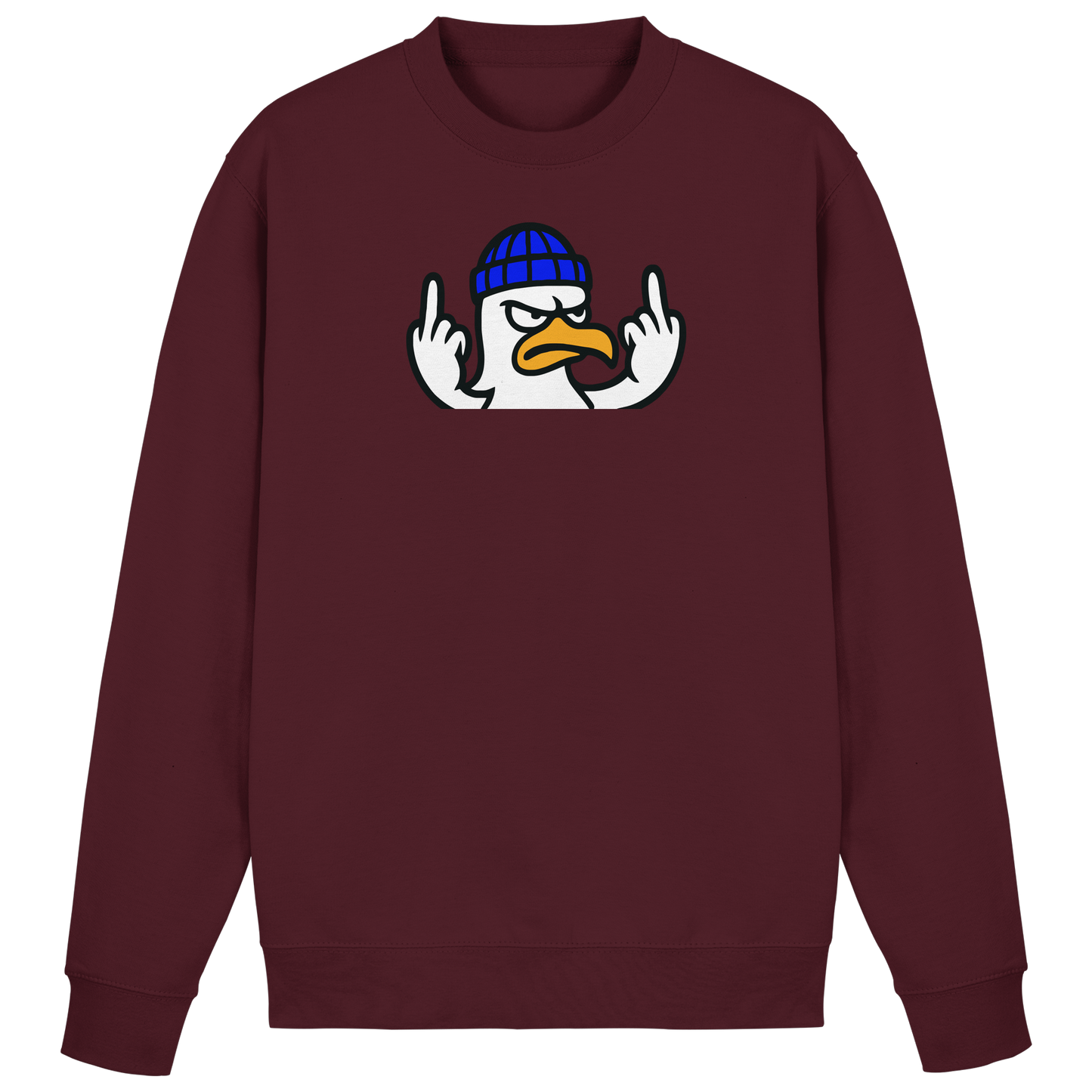 Möwe mit Mittelfinger – Kein Bock, keine Diskussionen - Basic Sweatshirt
