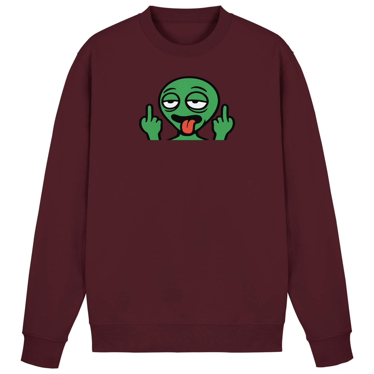 Alien mit Mittelfinger – Ich will nach Hause, aber erst flippe ich euch noch - Basic Sweatshirt