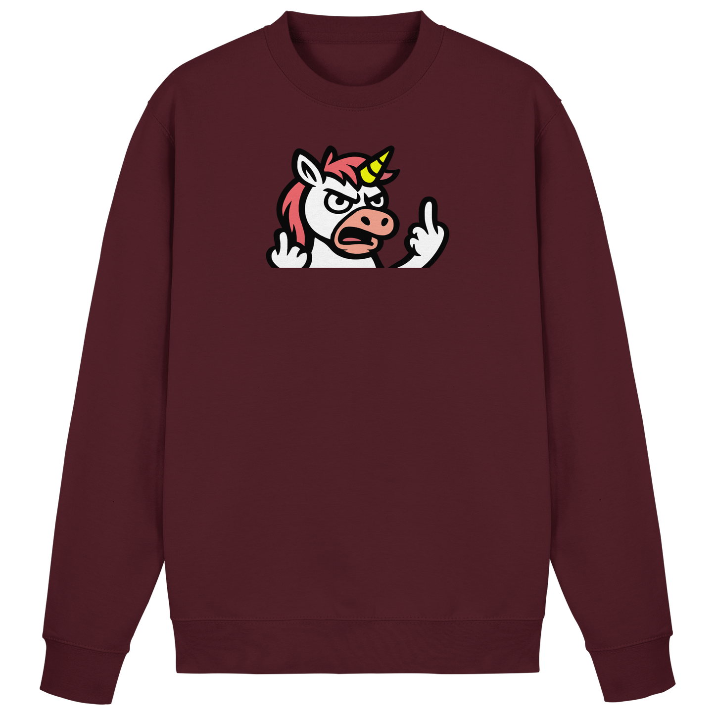 Einhorn mit Mittelfinger – Wenn die Zuckerwatte abgelaufen ist - Basic Sweatshirt