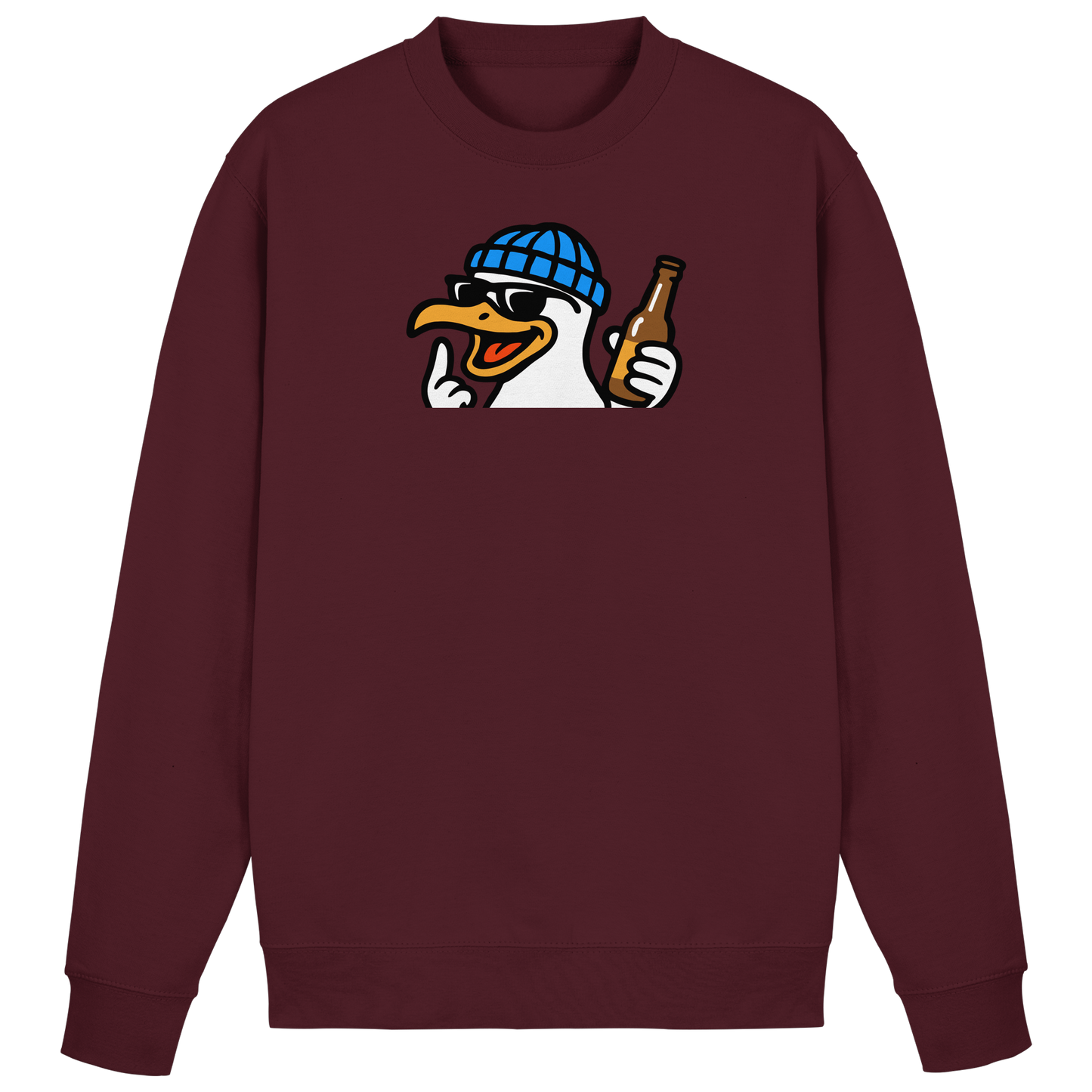 Möwe mit Mittelfinger – Dein nachtaktives Party-Orakel - Basic Sweatshirt