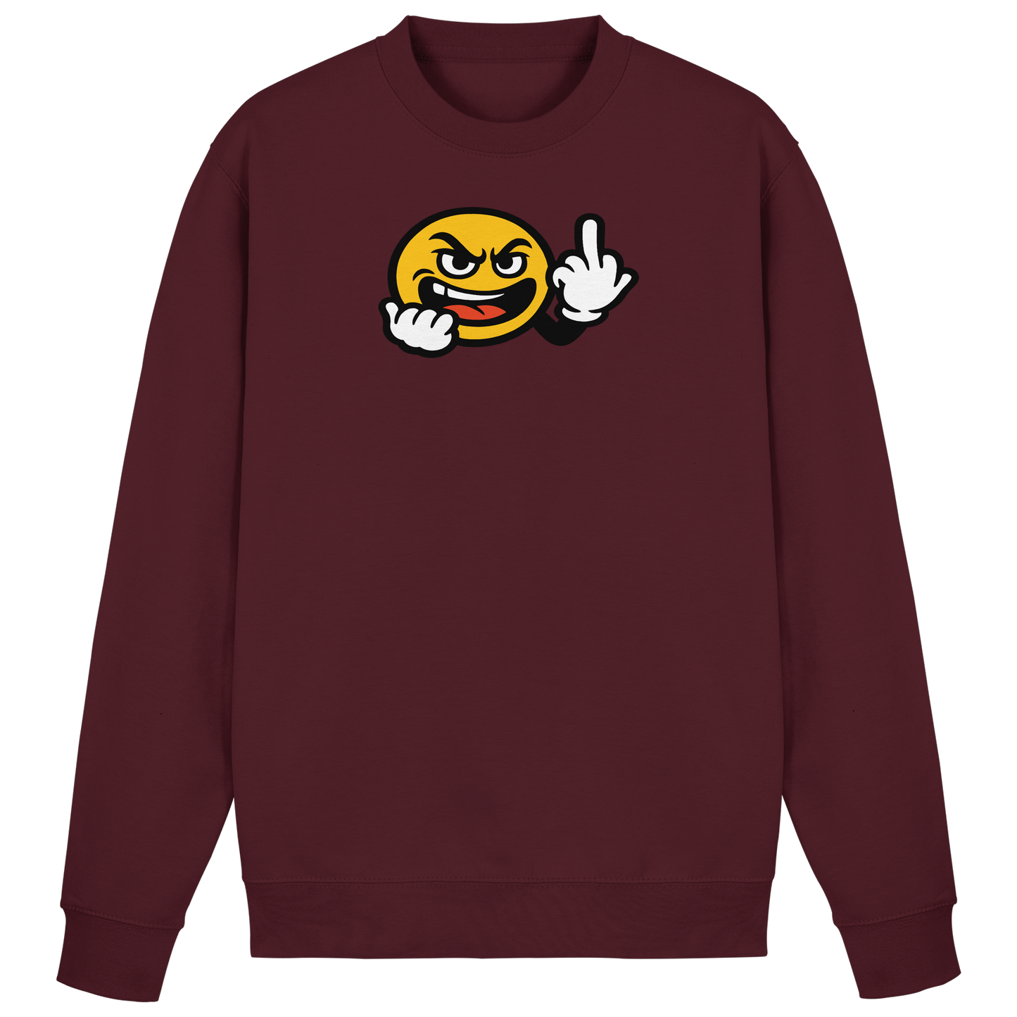 Smiley mit Mittelfinger – Gute Laune. Schlechte Laune. Klar geregelt. - Basic Sweatshirt