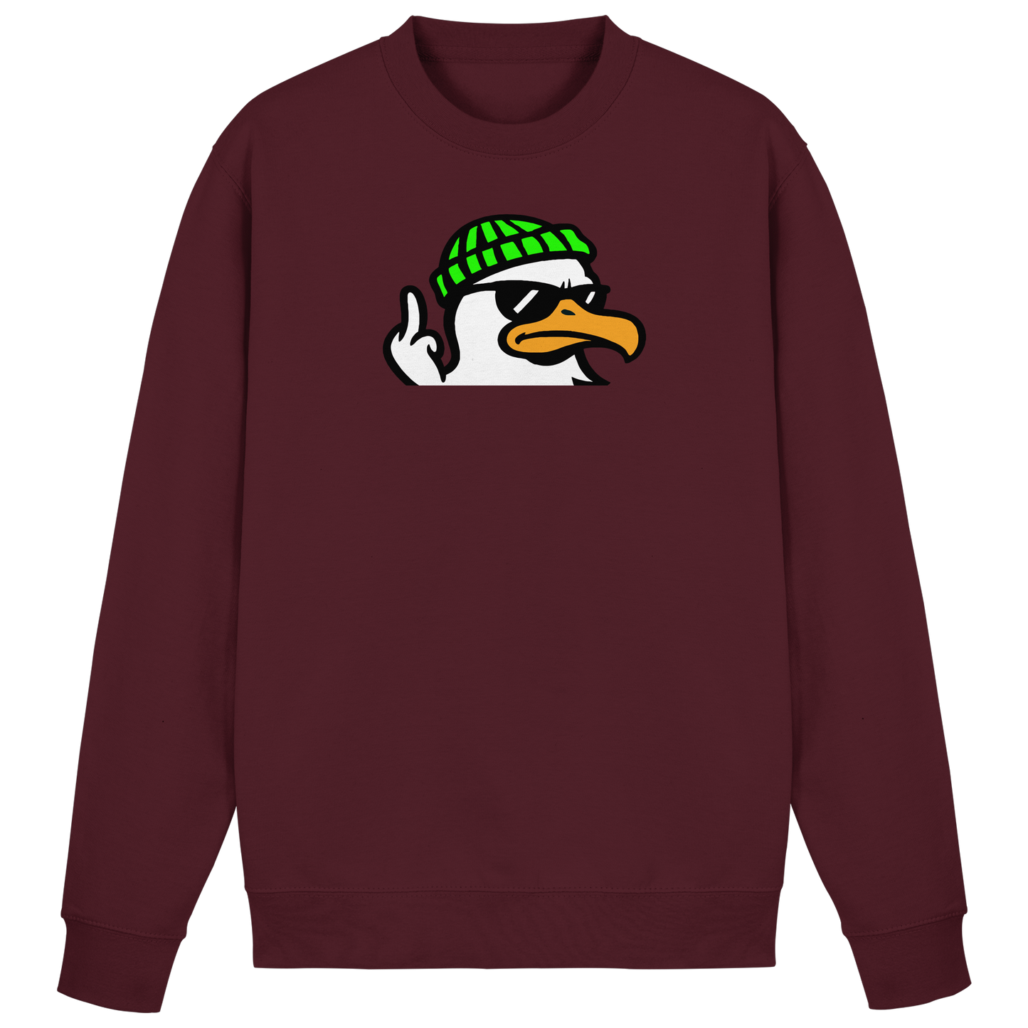 Möwe mit Mittelfinger – Klarstellung in Federform - Basic Sweatshirt