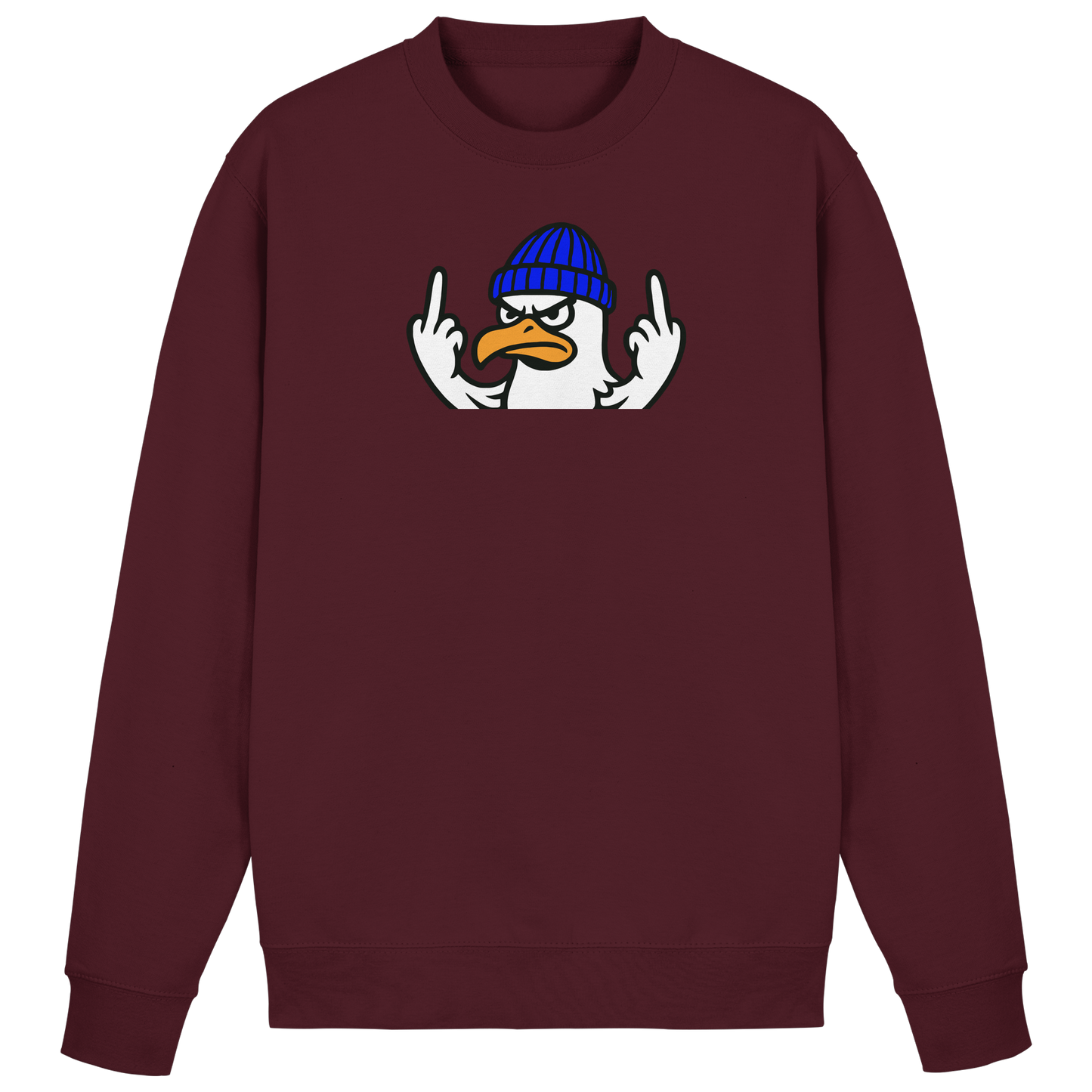 Möwe mit Mittelfinger – Vogel zeigen, Stil behalten  - Basic Sweatshirt