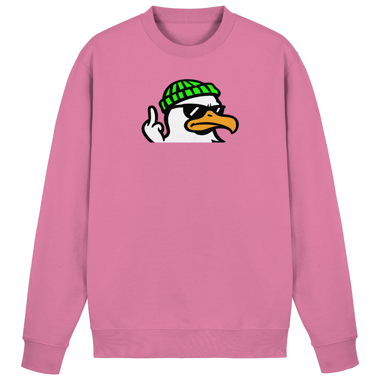 Möwe mit Mittelfinger – Klarstellung in Federform - Basic Sweatshirt