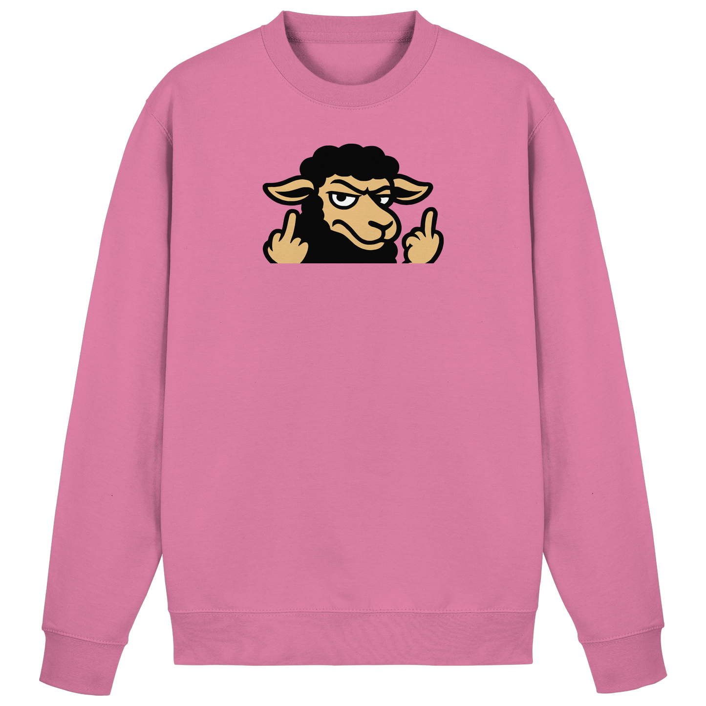 Schwarzes Schaf mit Mittelfinger – Das stille Nein in Stoffform - Basic Sweatshirt