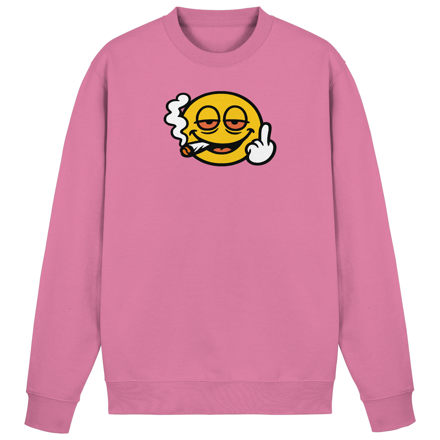 Smiley mit Mittelfinger – Wie ein Joint, nur zum Anziehen - Basic Sweatshirt