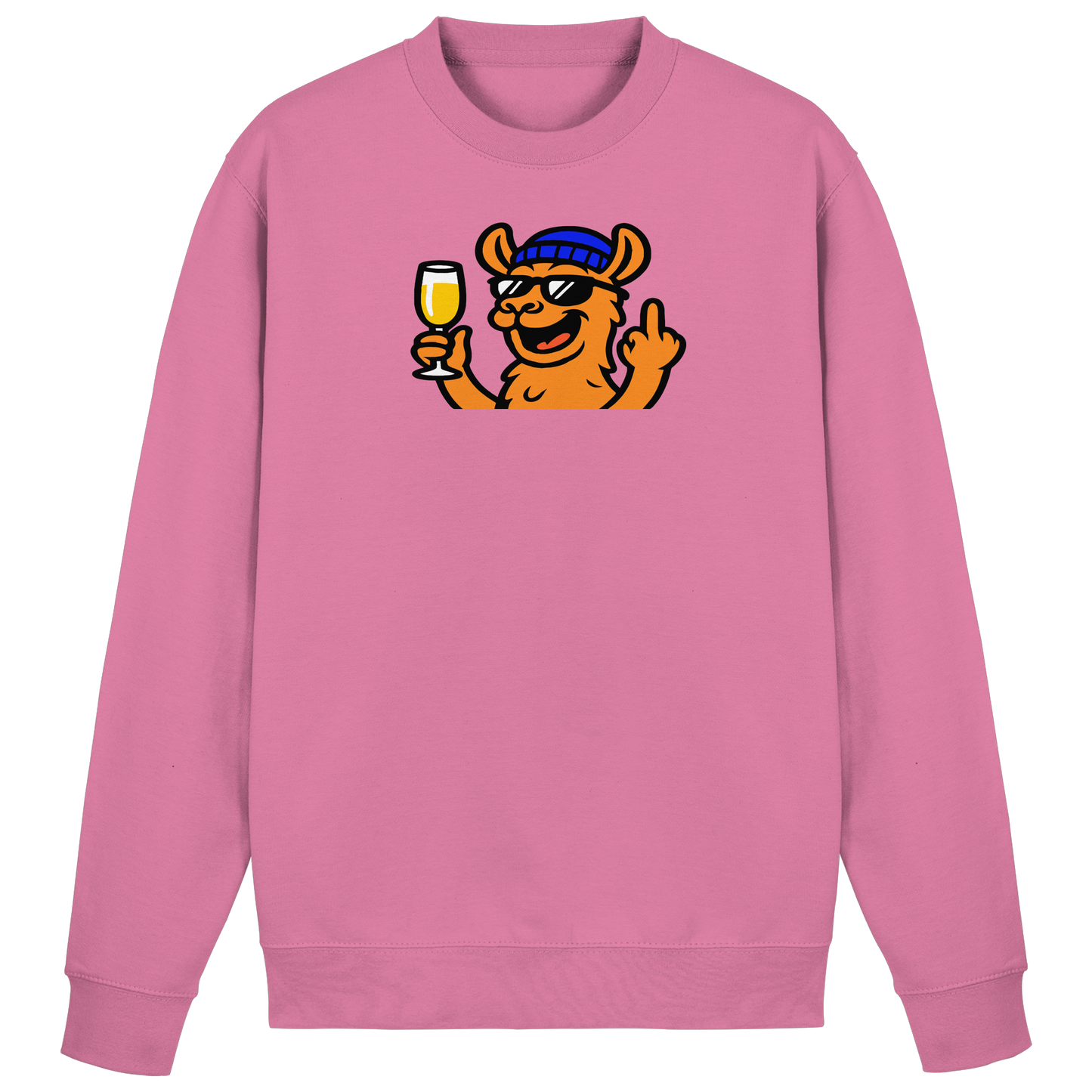 Lama mit Mittelfinger – Der ultimative Stoppschild für Laberer - Basic Sweatshirt