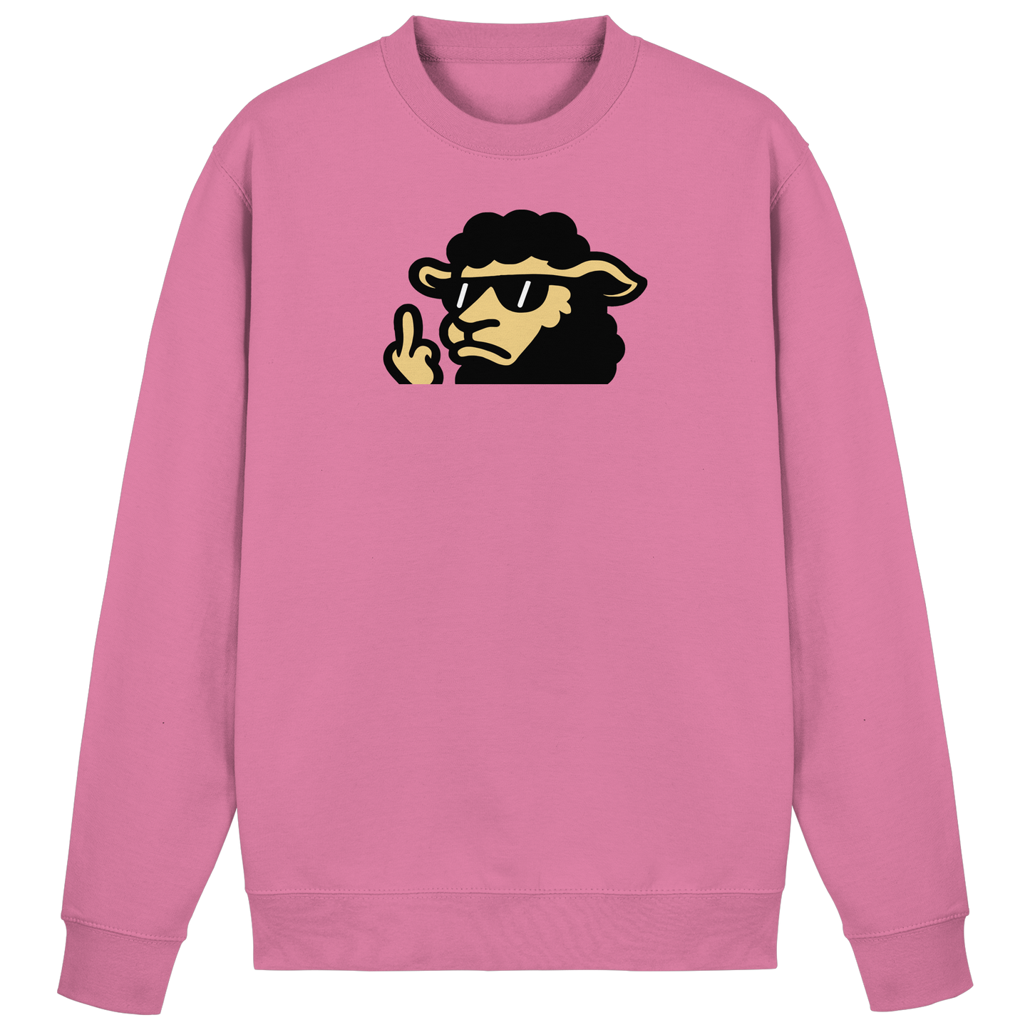 Schwarzes Schaf mit Mittelfinger – Lieber auffallen als mitlaufen - Basic Sweatshirt
