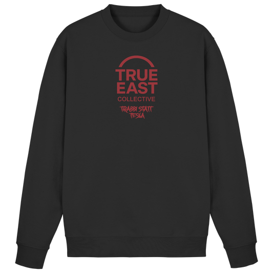 Trabbi statt Tesla & True East Logo – Zweitakt statt Stromschlag - Basic Sweatshirt